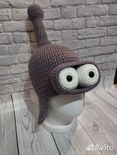 Шапка робот Бендер (тёмный)