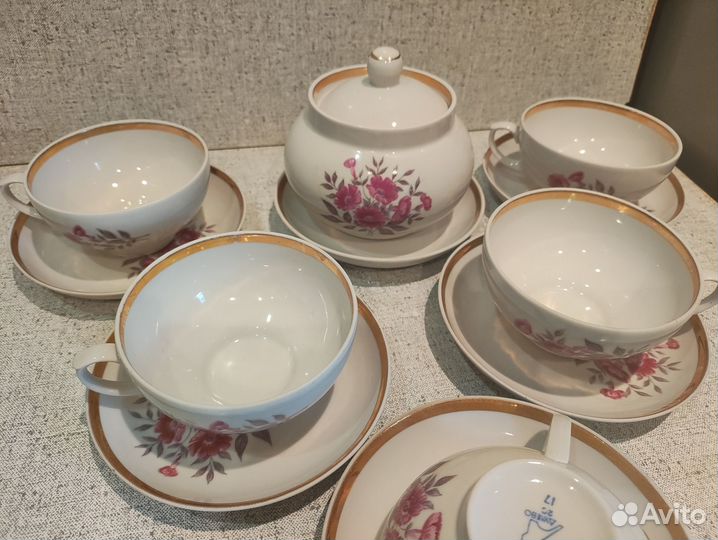 Остатки чайного сервиза Дулево СССР