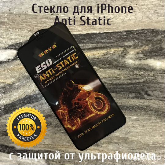 Защитное стекло для iPhone Anti Static