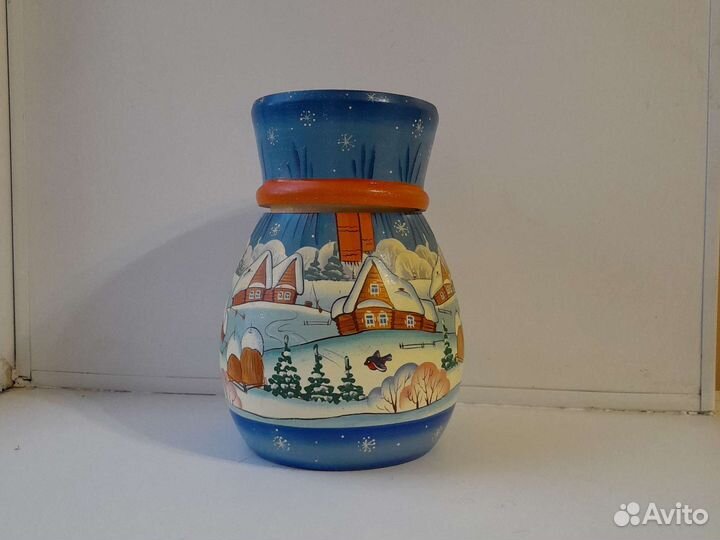 Емкость для хранения сыпучих продуктов роспись