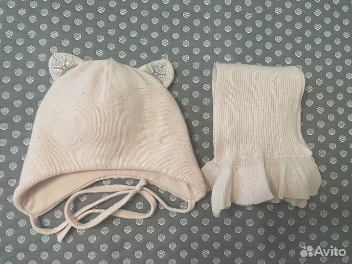 Комплект шапка, шарф Котик