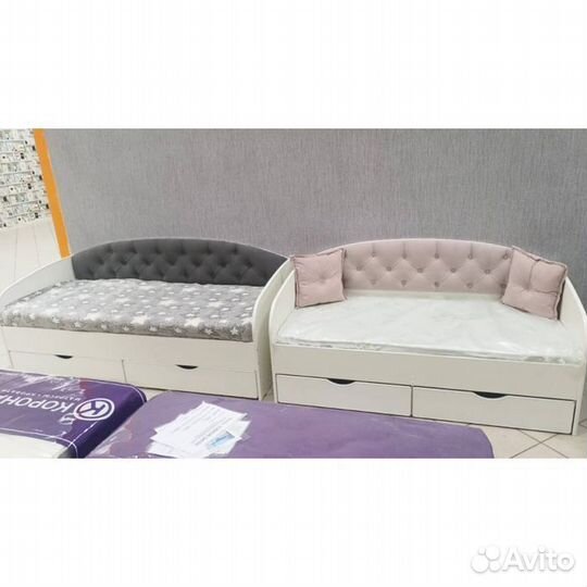 Кровать основание ламели лдсп велюр детская