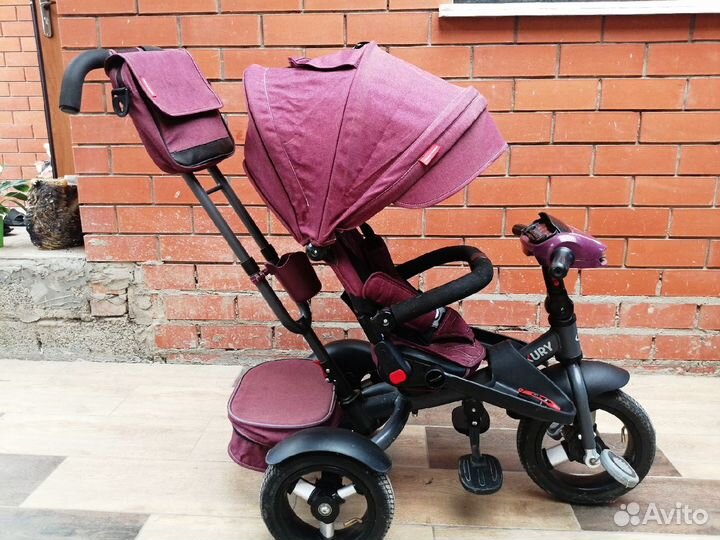 Трехколесный велосипед коляска Luxury с ручкой