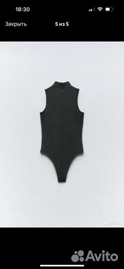 Боди водолазка Zara