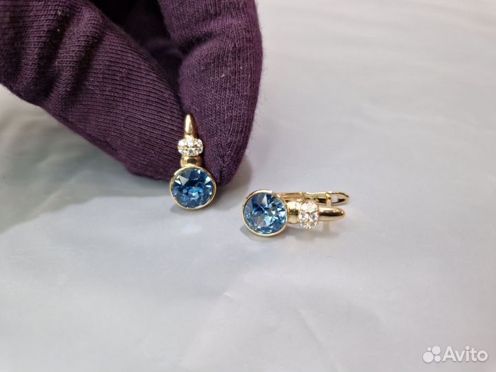 Серьги с кристаллами swarovski