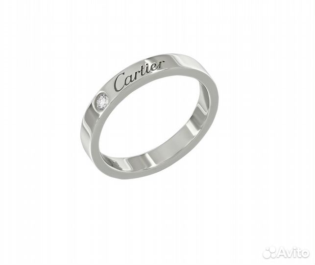 Кольцо с бриллиантом Cartier кольцо de Cartier