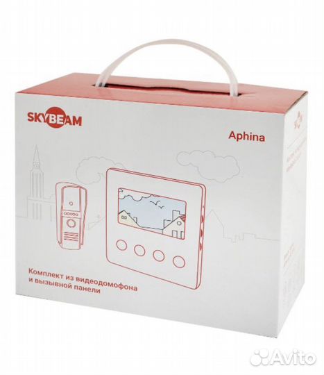 Видеодомофон с вызывной панелью белый