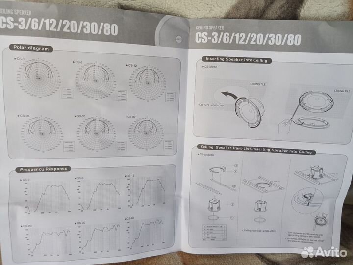 Колонка/Громкоговоритель потолочный. Марка Inter-M