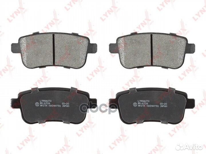 Колодки тормозные дисковые зад BD6326 lynxauto