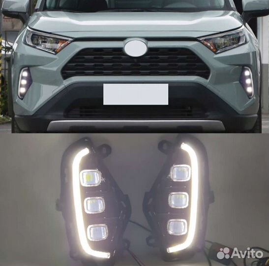Противотуманные фары led toyota rav4