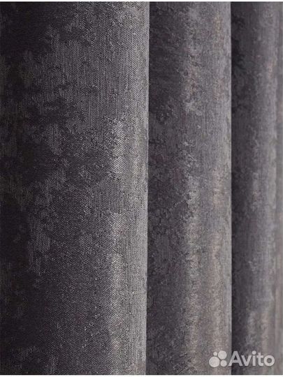 Шторы новые, цвет темный графит