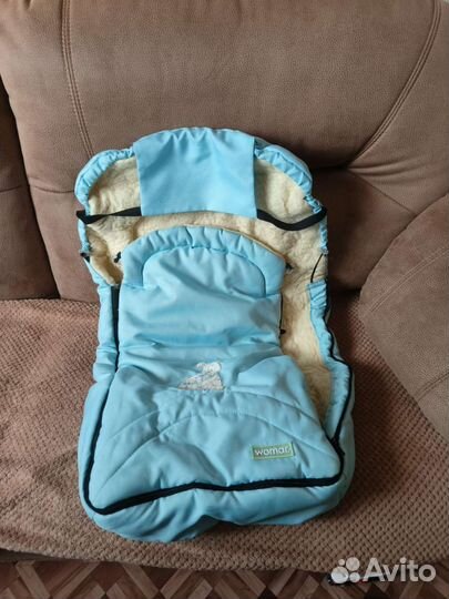 Меховой конверт в коляску овчина