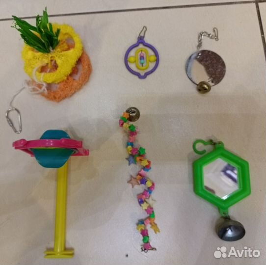 Игрушки, аксессуары для клетки, попугаев