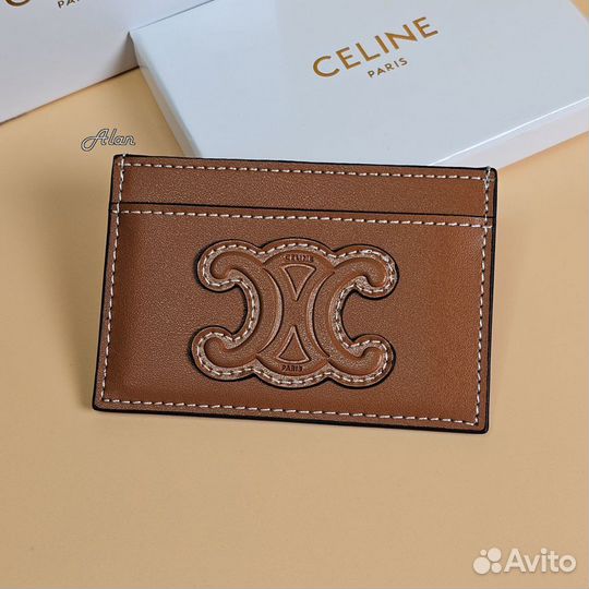 Картхолдер из натуральной кожи Celine 4 расцветки