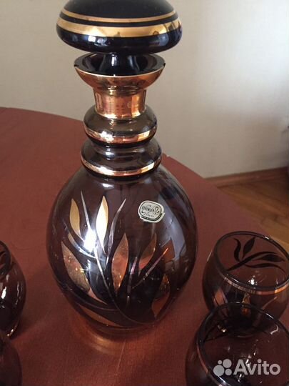 Графин и винные бокалы Богемия