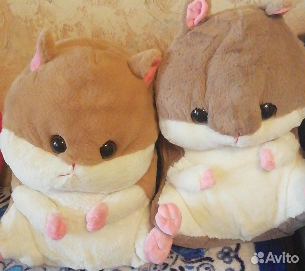 Игрушка + подушка + мягкий плед хомяк