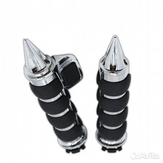 Грипсы ручки на руль мотоцикла 22мм хром