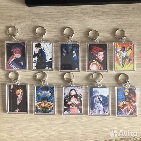 Брелок аниме геншин импакт двусторонний