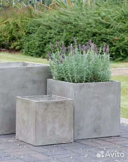Кашпо бетонные для цветов