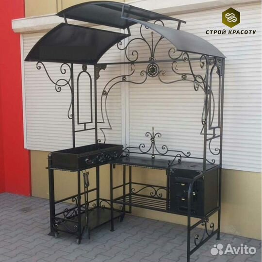 Мангалы в стиле лофт с крышей