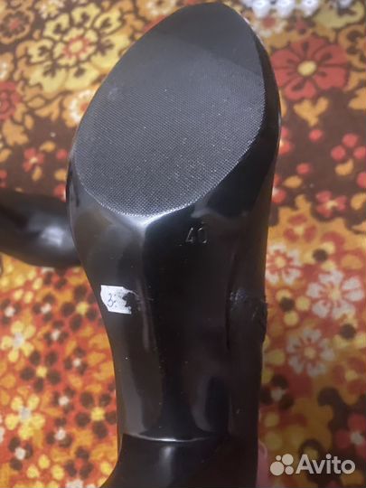 Сапоги черные женские 40 натуральная кожа