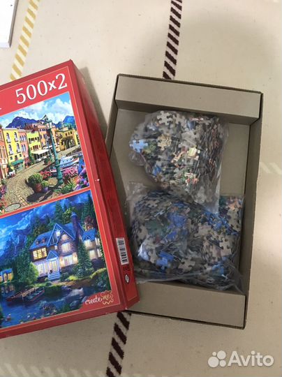 Пазлы 500 деталей 3 шт пейзажи и кремаль