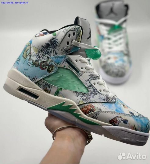 Кроссовки Nike Air Jordan 5 Retro White (Арт.58455