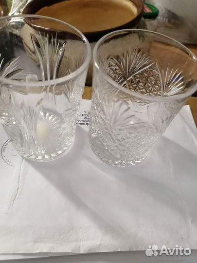 Стаканы и фужеры хрустальные из СССР