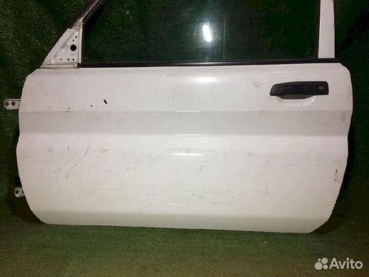 Дверь левая Mitsubishi Pajero IO N66W Белая ржавчи