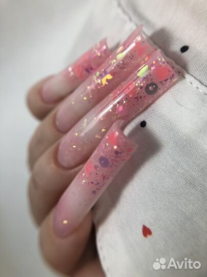 Маникюр педикюр покрытие гель лак укрепление гелем