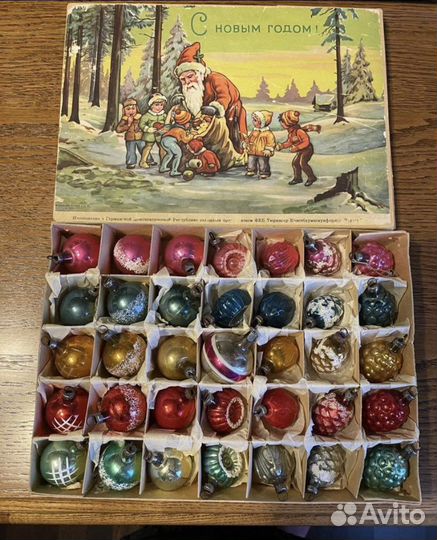 Потрясающий набор елочных игрушек гдр