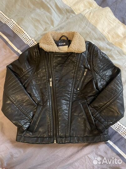 Куртка кожаная kiabi 104
