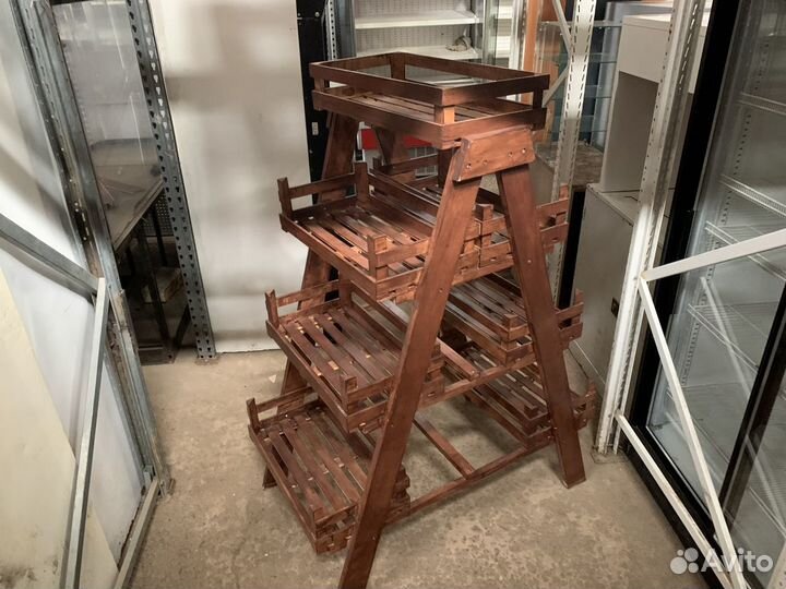 Стеллаж островной двухсторонний деревянный 70х170