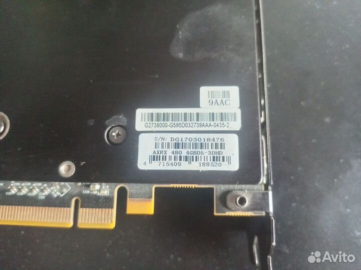 Видеокарта 4 gb rx480
