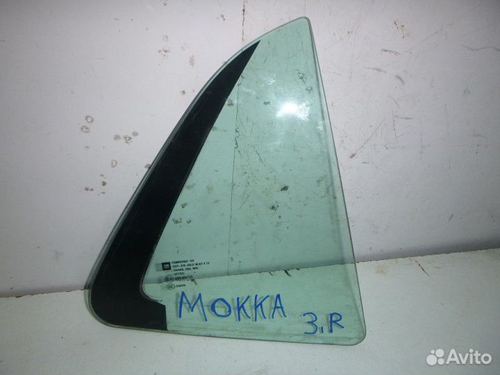 Стекло задней правой двери (форточка) opel mokka 2
