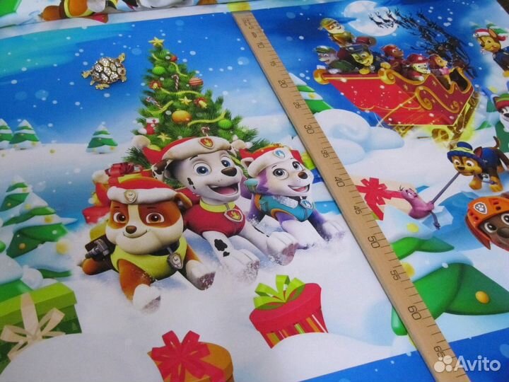 Щенячий патруль новогодний, футер