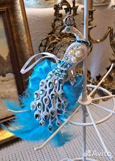 Набор елочных игрушек 12 щт. ручной работы