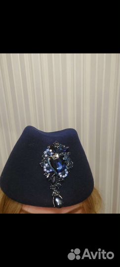 Шляпка стильная, шляпа фетровая, пилотка
