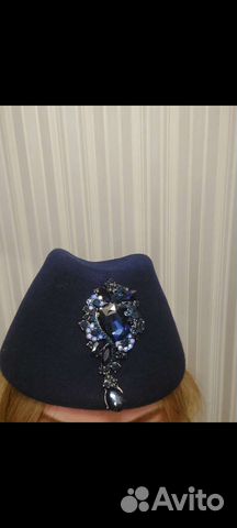 Шляпка стильная, шляпа фетровая, пилотка