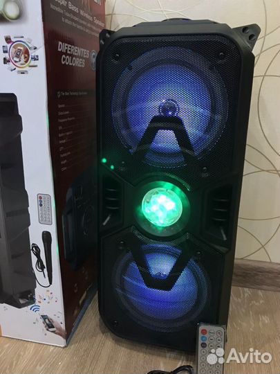 Колонка блютуз aux usb караоке