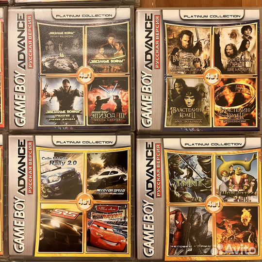 Картриджи многоигровки gba 18 штук одним лотом