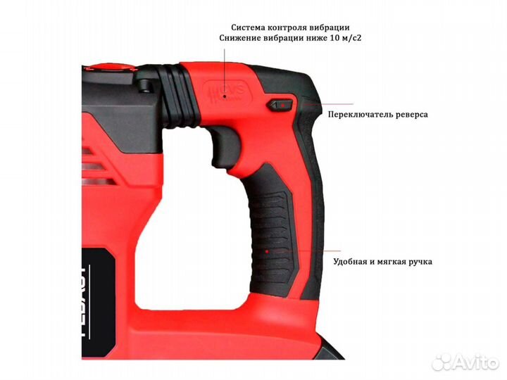Аккумуляторный перфоратор с пылеудалением fedast F