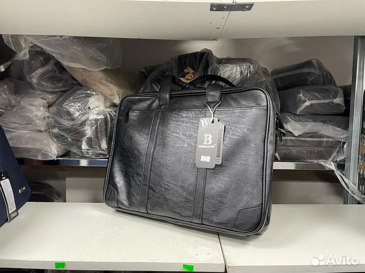 Мужская кожаная сумка портфель для ноутбука и доку