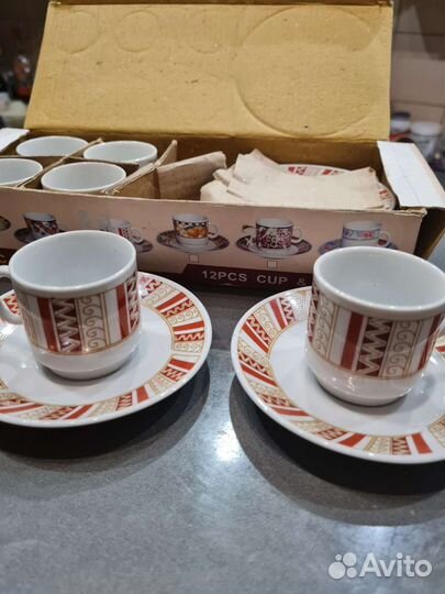 Кофейный набор чашек 6шт