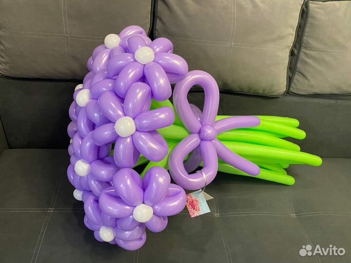 Ромашки из воздушных шаров