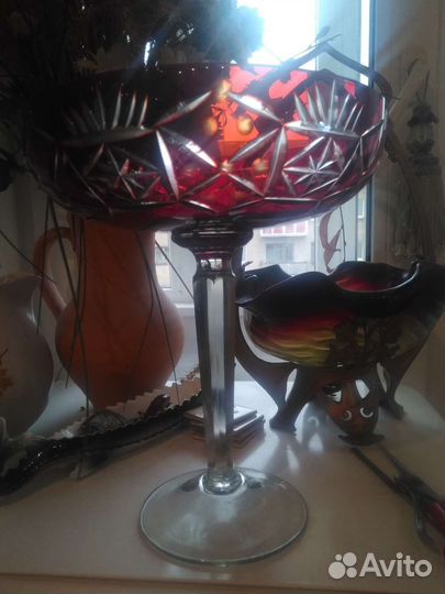 Ваза цветной двухслойный хрусталь 60 г