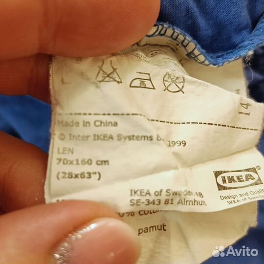 Простынь на резинке IKEA 70-160см