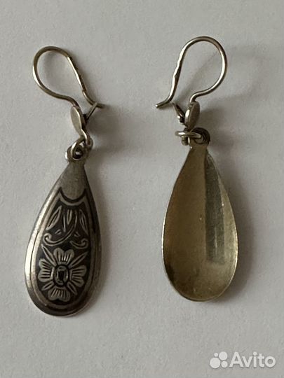 Серьги серебро