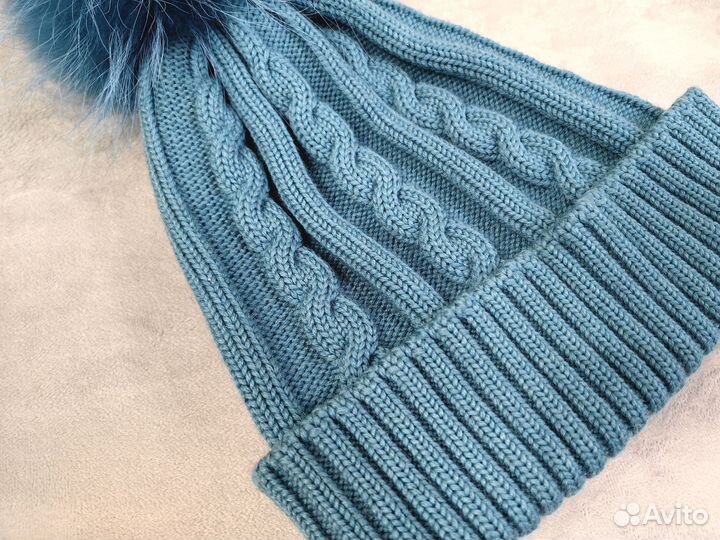 Шапка шерсть мериноса на ог52-53