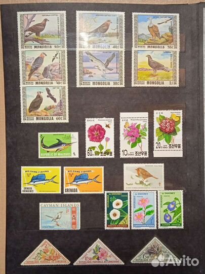 Марки чистые Фауна и флора 132шт на выбор и обмен